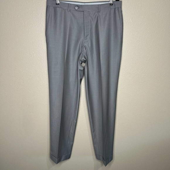 Hart Schaffner Marx Other - Hart Schaffner Marx Men's Gray 100% Wool Tapered Leg Dress Pants 36X31